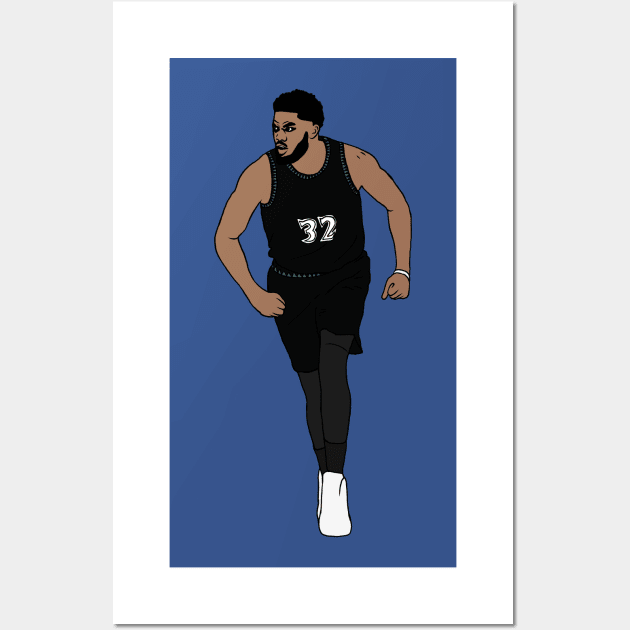 Karl-Anthony Towns Celebration Wall Art by rattraptees